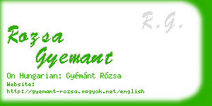 rozsa gyemant business card